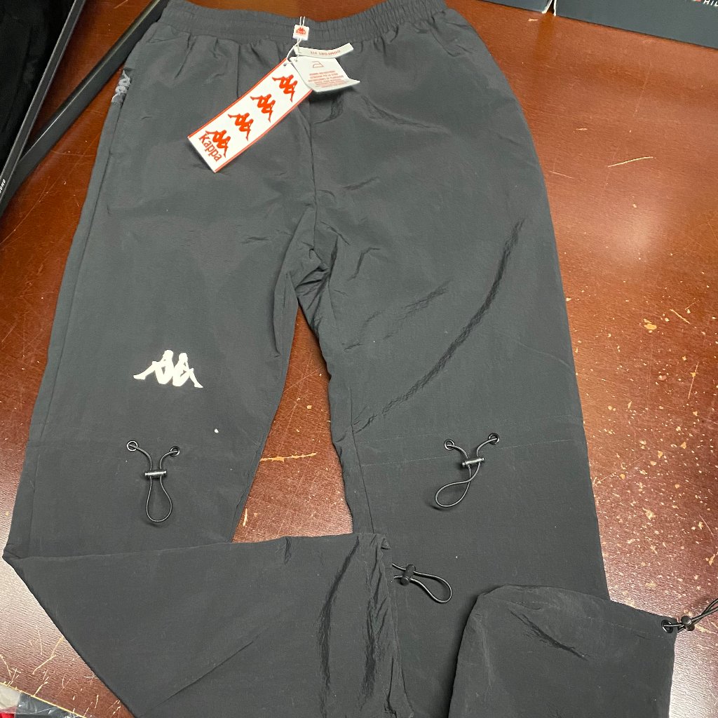 Kappa Mens Black 222 Banda Erwynin Elastic Waist Comfort Fit Track Pants Size M